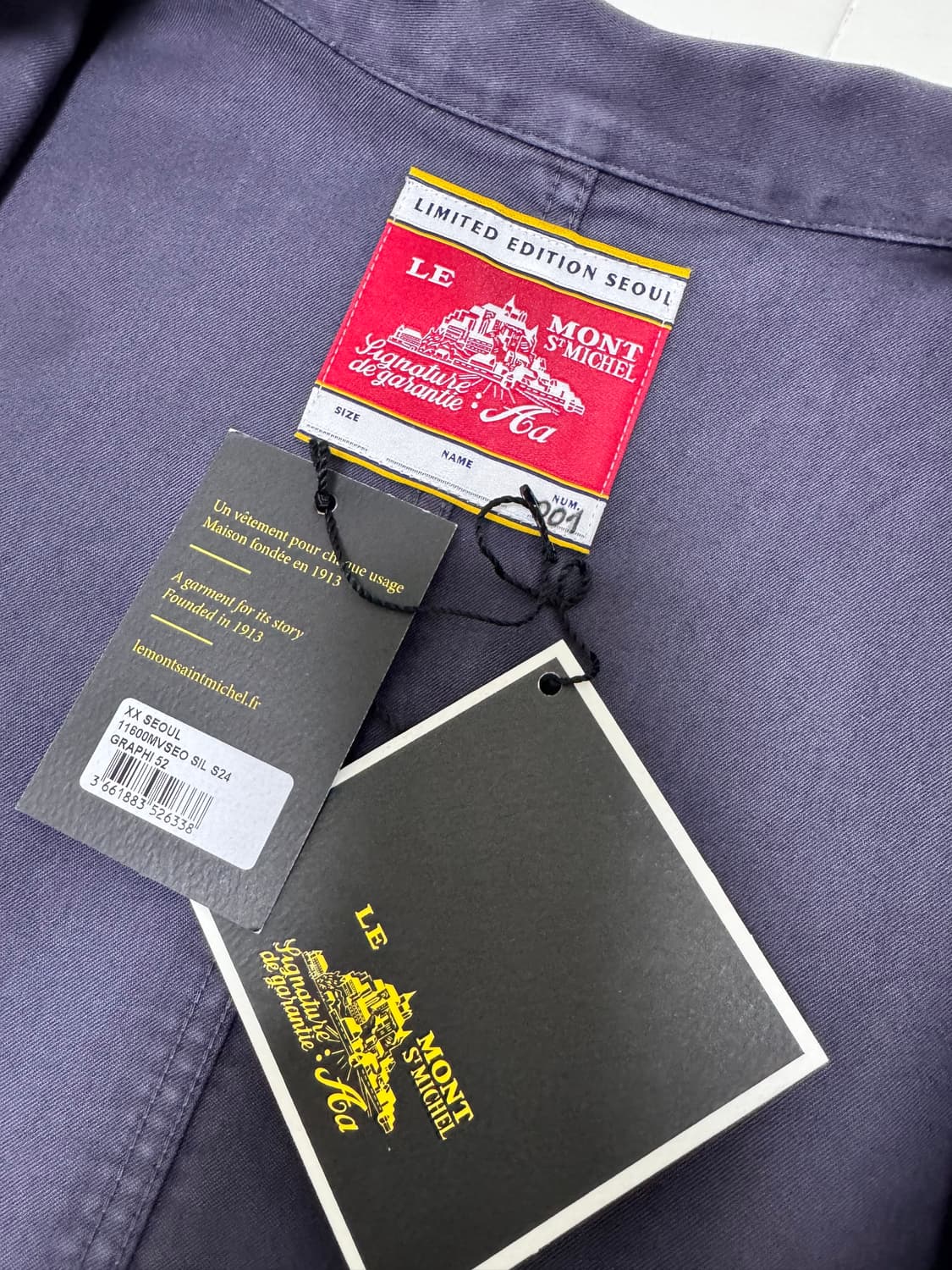 (52,새상품)르몽생미셸 몰스킨 워크 자켓 Seoul Edition 한정 상품이미지4