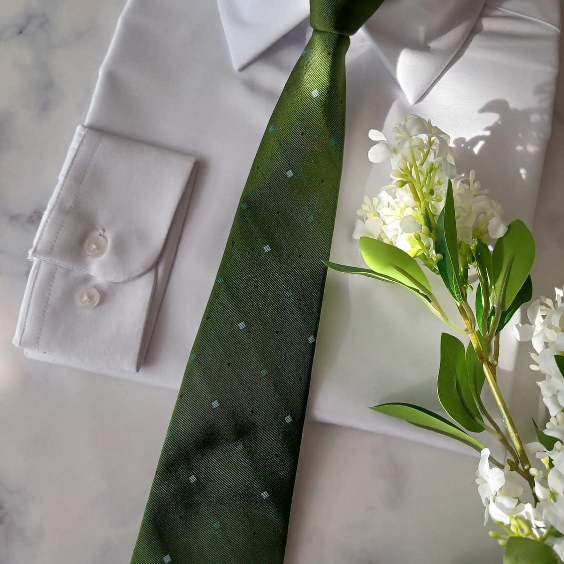 알테아 실크 그린 마이크로 패턴 넥타이 9.9cm A+등급 A19163
 상품이미지6