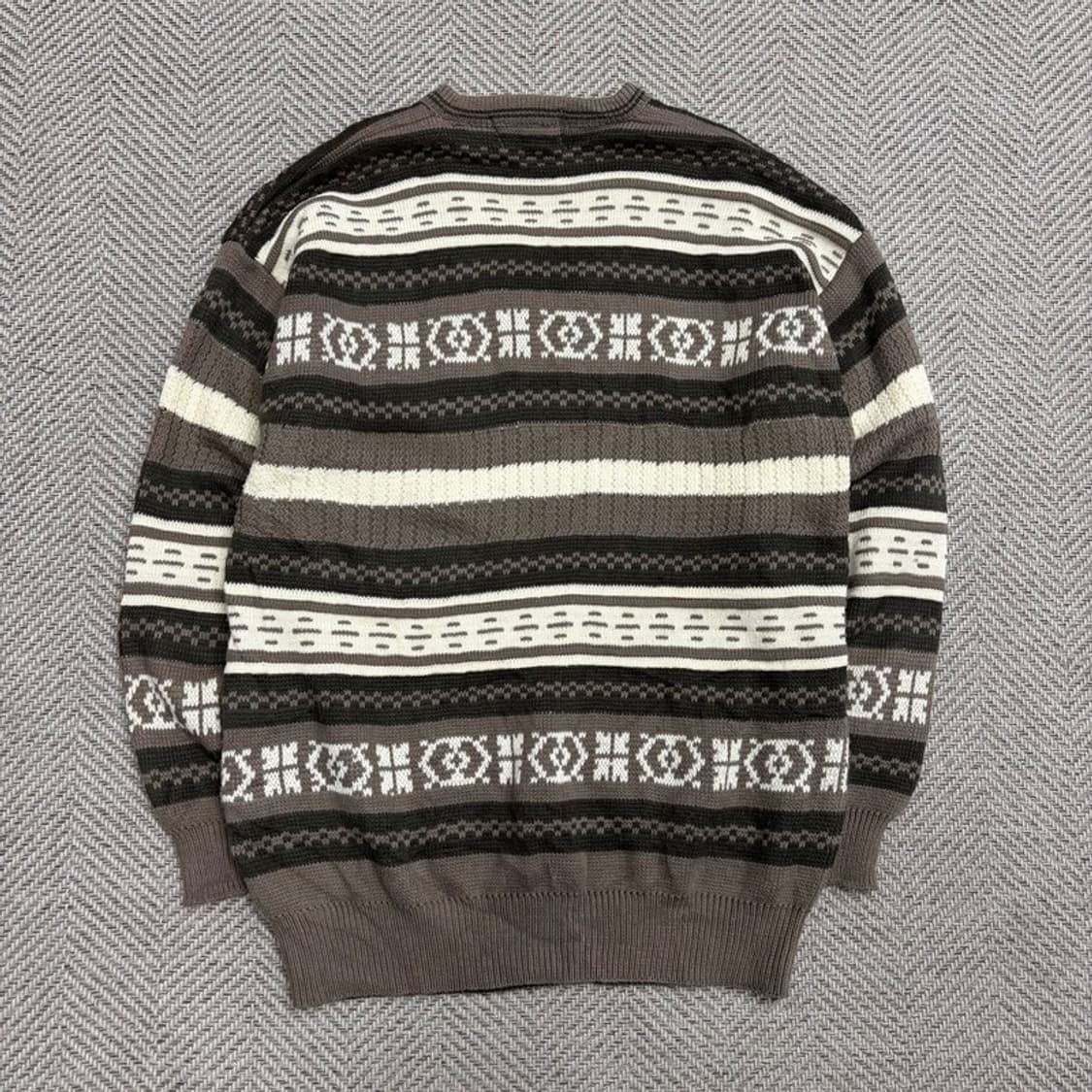 에스닉 패턴 브이넥 니트 v1653 상품이미지2