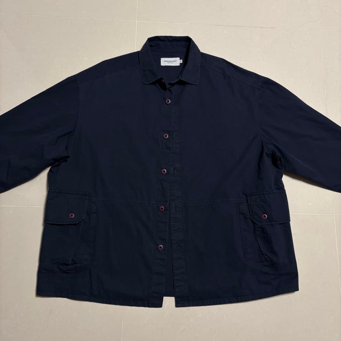 정품 어반스터프 네이비 셔켓 사이드 포켓 오버핏 셔츠 자켓 상품이미지7