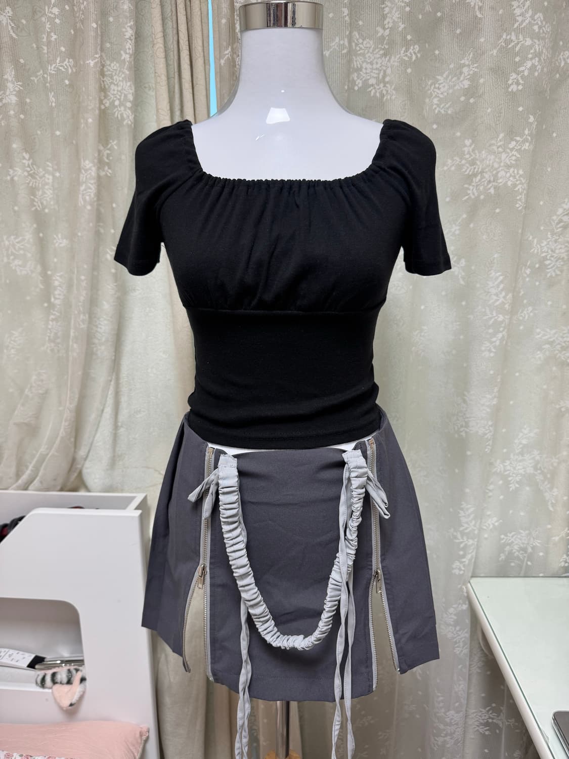 Vintage gray wrap tennis skirt 상품이미지4