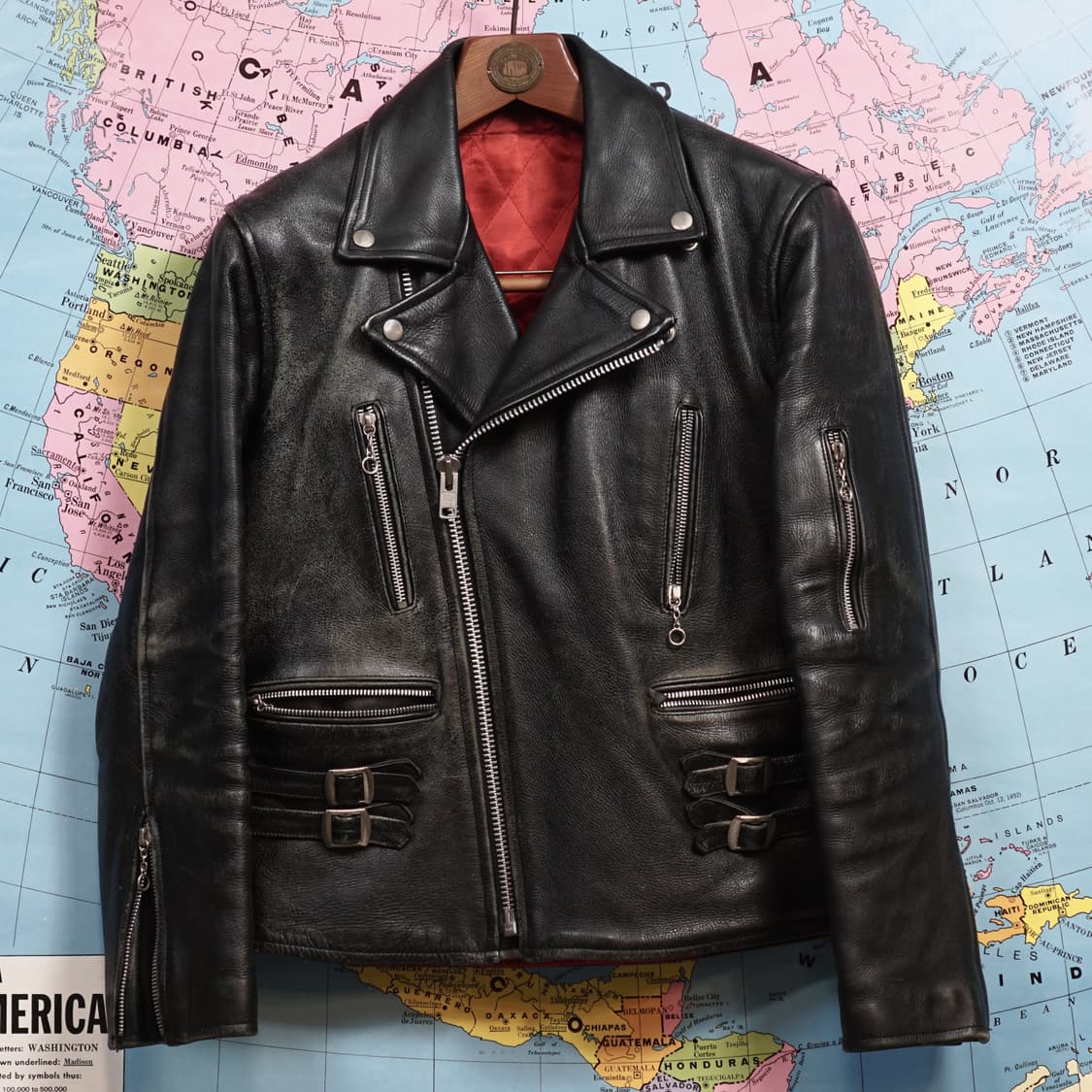 빈티지 더블 라이더 레더자켓 상품이미지1
