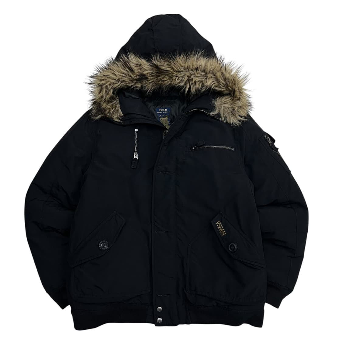 폴로 랄프로렌 블랙 울프죠 후드 패딩 XL 상품이미지3