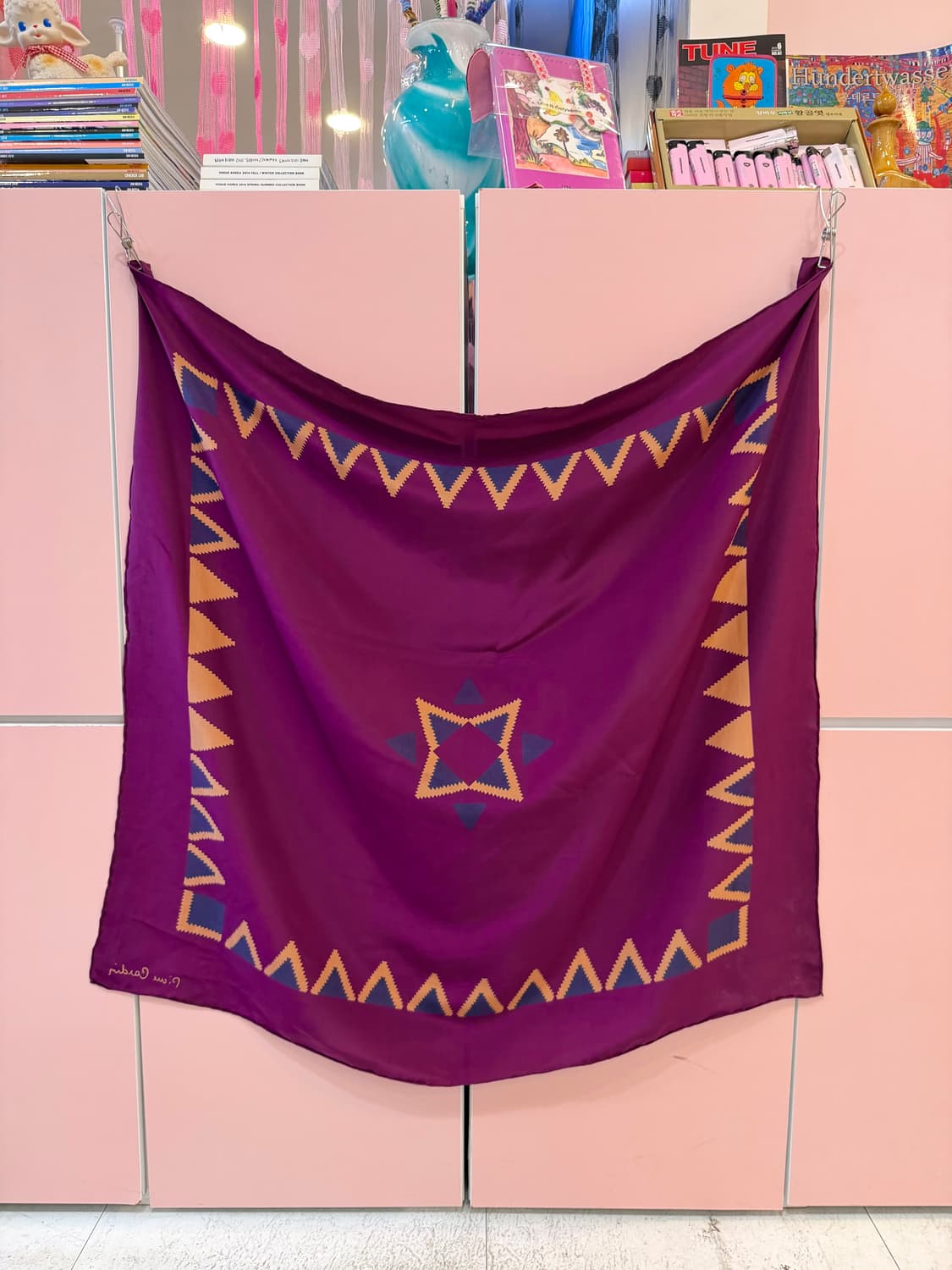 빈티지 기하학 패턴 스카프 상품이미지6