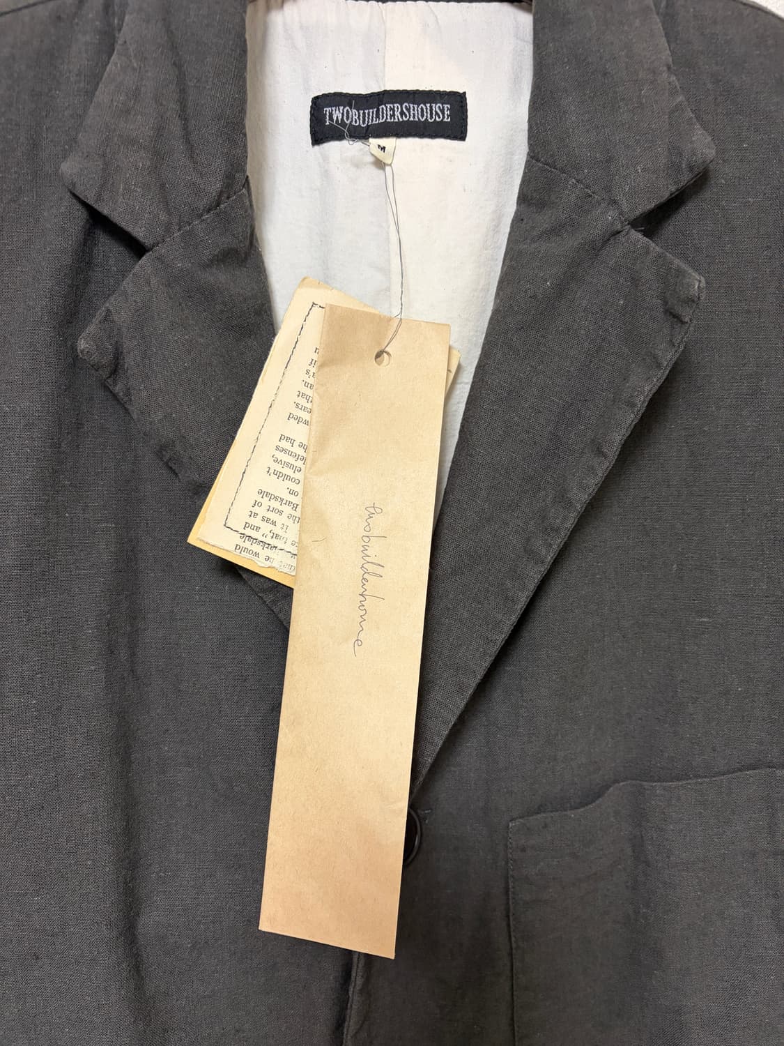 투빌더스하우스 린넨 챠콜 자켓 상품이미지3