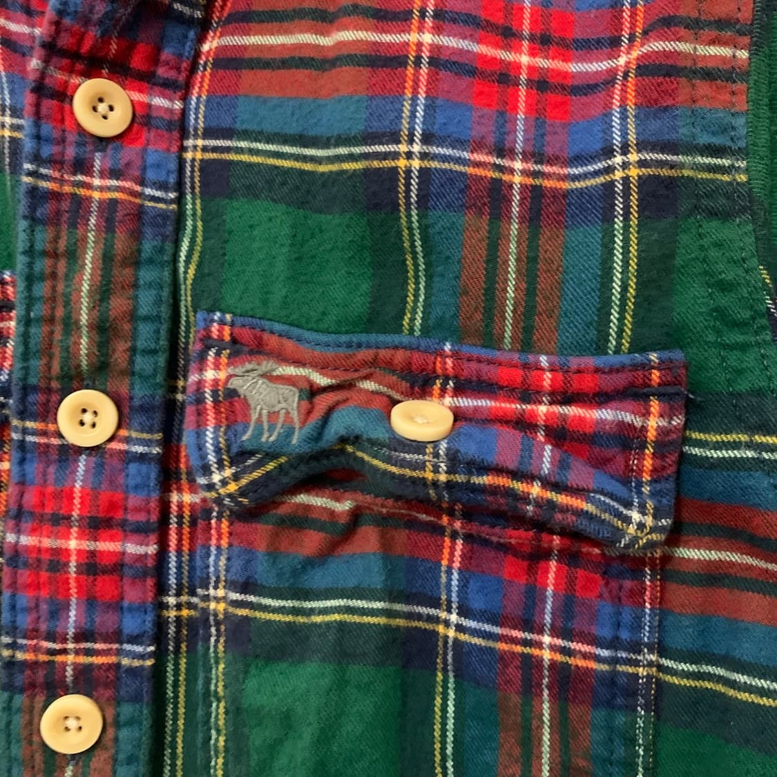 S 아베크롬비 머슬핏 플란넬 체크 셔츠 남방 상품이미지3