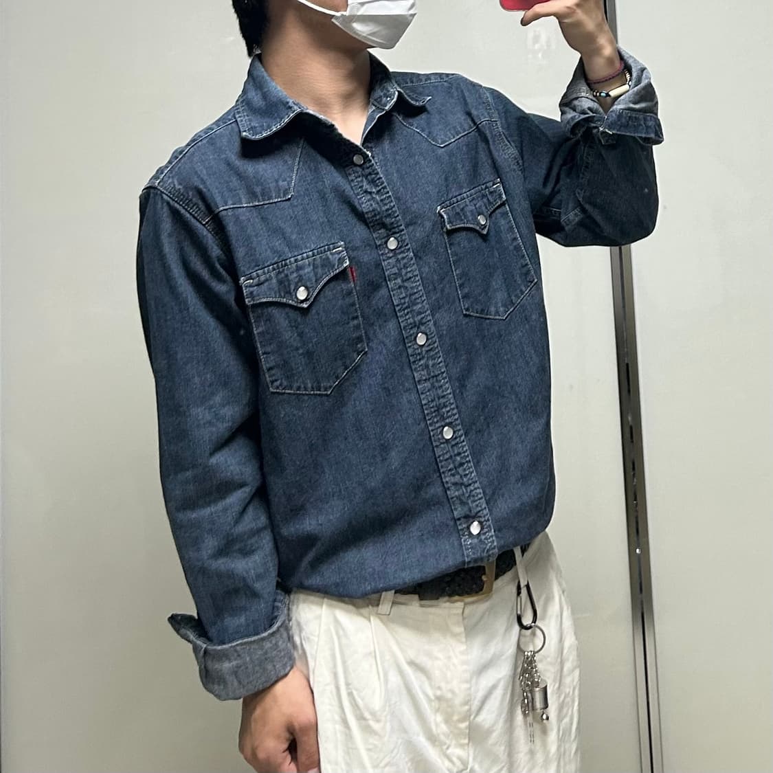 리바이스 데님 웨스턴 셔츠 (S) 상품이미지4