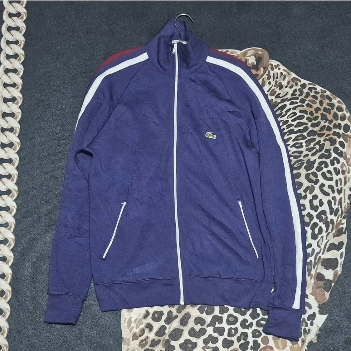 70's IZOD X 라코스테 아크릴 집 자켓 L 상품이미지1