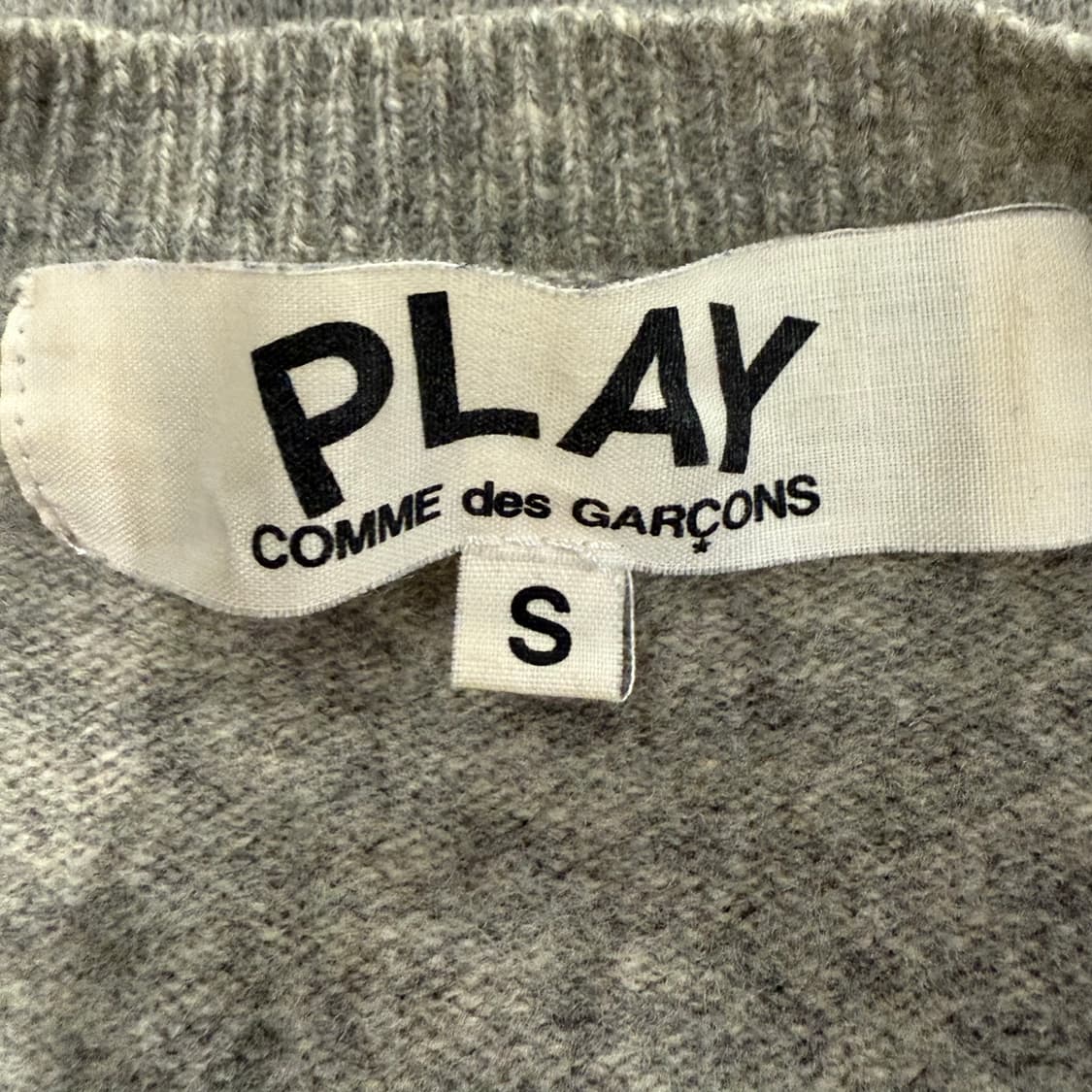 꼼데가르송 그레이 니트 가디건 상품이미지5