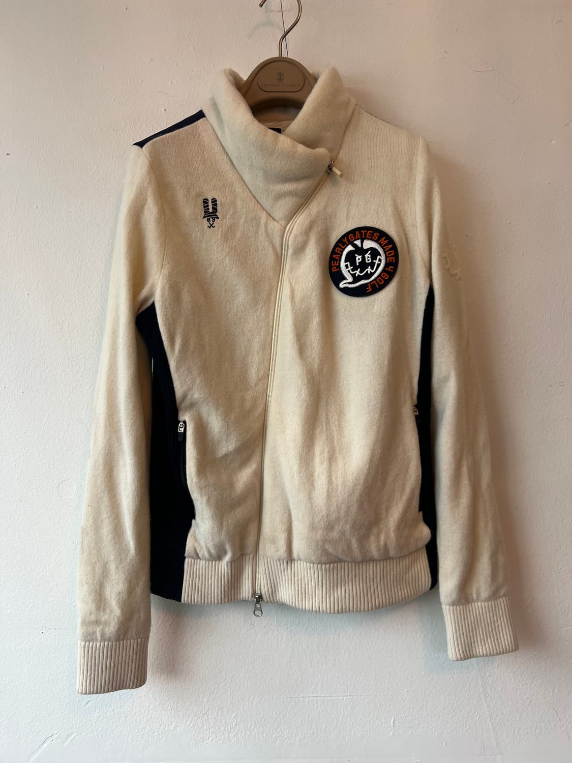 파리게이츠 여성 아이보리 울방풍집업점퍼 패딩니트점퍼 상품이미지2