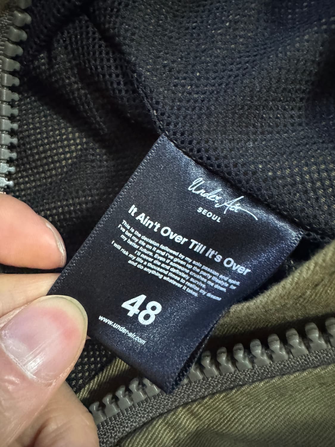 언더에어 빈티지 투톤 후드 아노락 자켓 48 L 상품이미지3