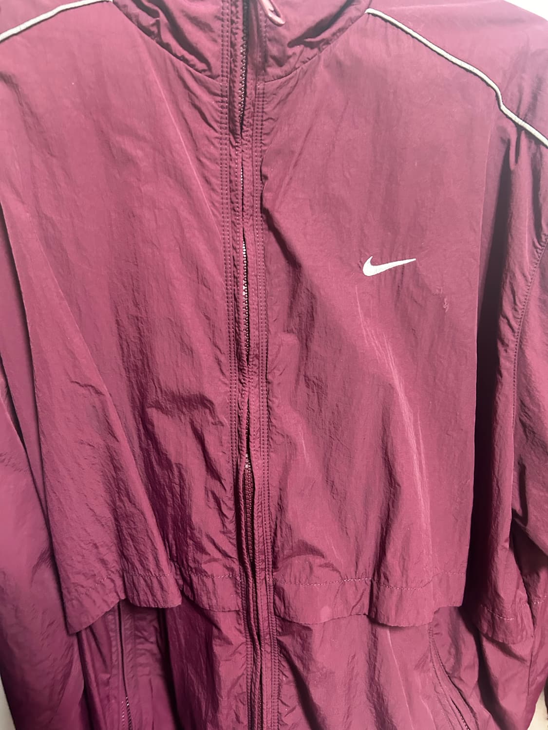 나이키 바람막이 버건디-NSW 솔로 스우시 우븐 트랙 자켓 나이트 마룬 상품이미지1