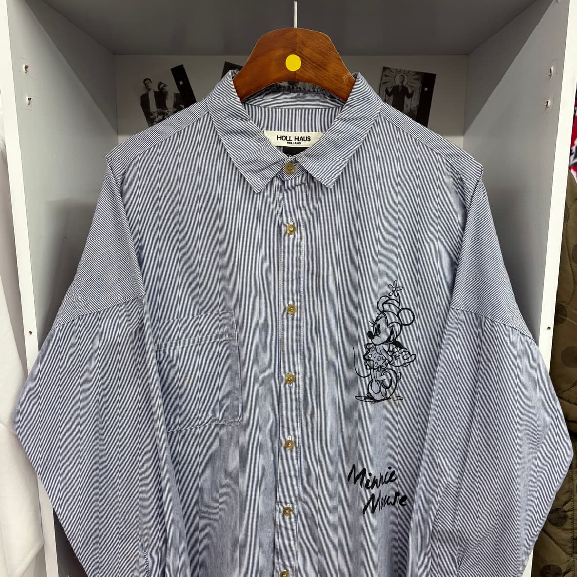 (L) 디즈니 미키마우스 스트라이프 셔츠  상품이미지2