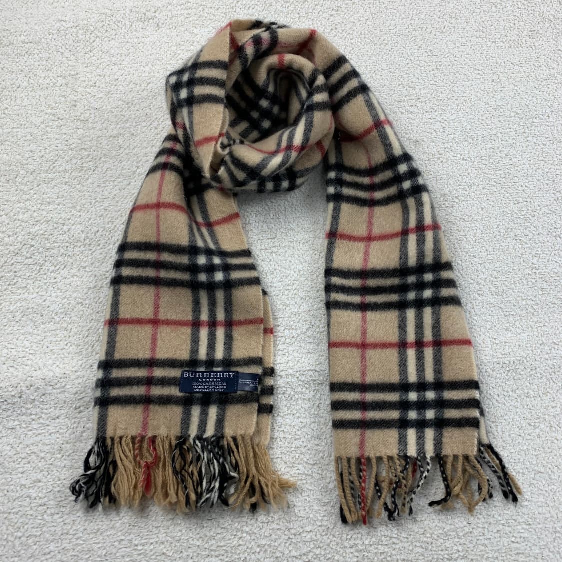 버버리 연베이지 노바체크 캐시미어 머플러 스카프 목도리 상품이미지2
