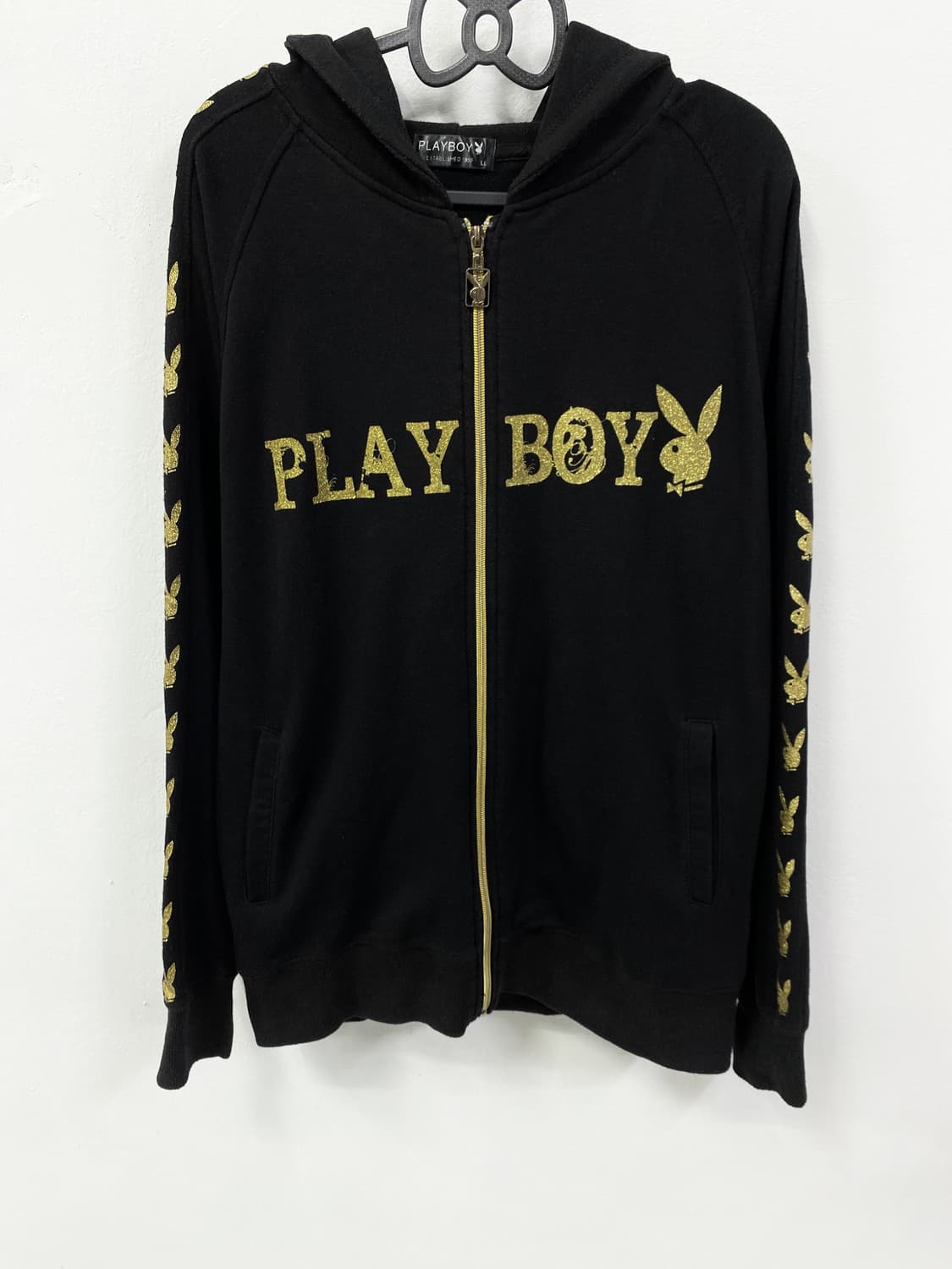 [PLAYBOY] 플레이보이 갸루 골드 글리터 후드집업 상품이미지5