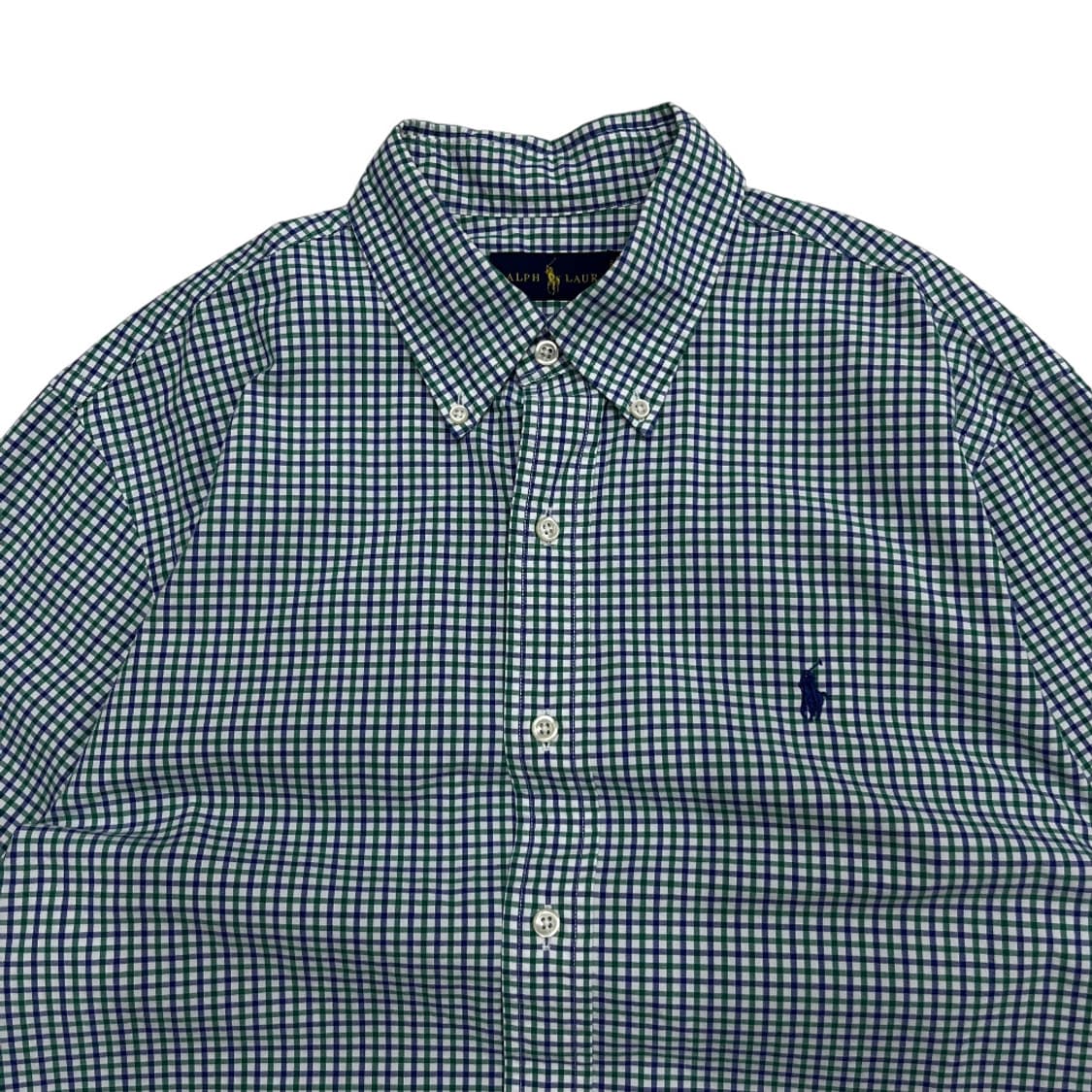 폴로 랄프로렌 그린체크 반팔셔츠 L 상품이미지4