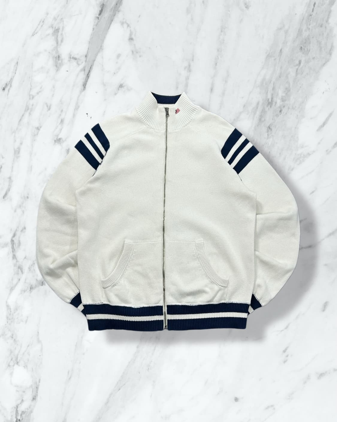 폴로 랄프로렌 진스 넥 로고 니트 집업 상품이미지1