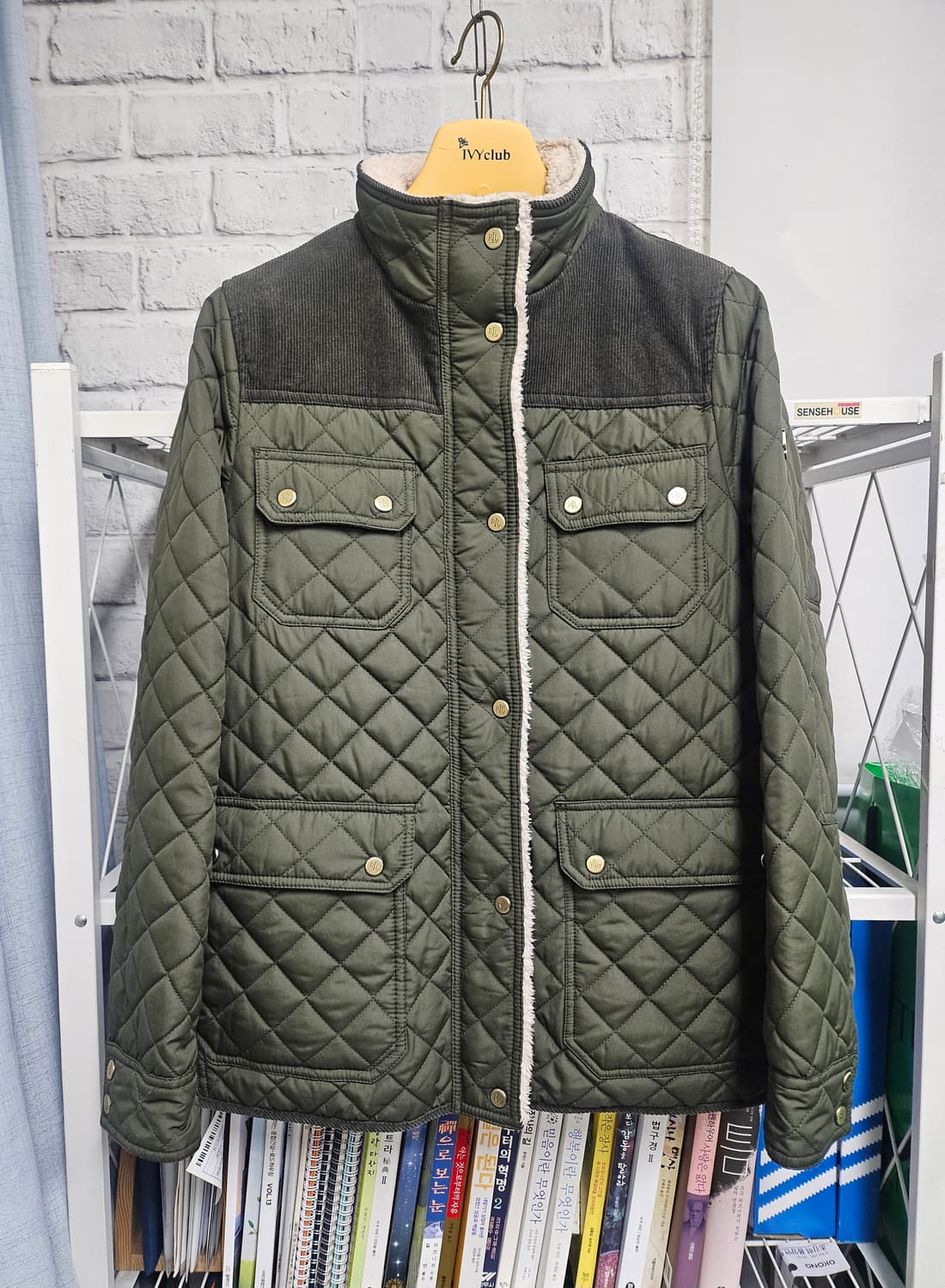 로렌랄프로렌 여성 누빔자켓 S 카키 퀼팅자켓 WL84 상품이미지1