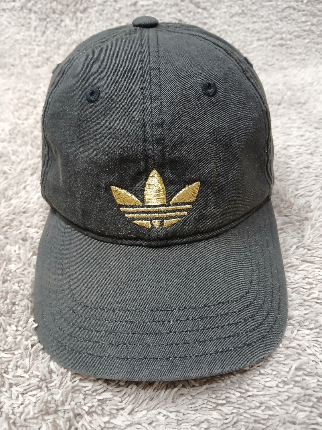 빈티지 워싱 아디다스 골드 삼선 볼캡 상품이미지3