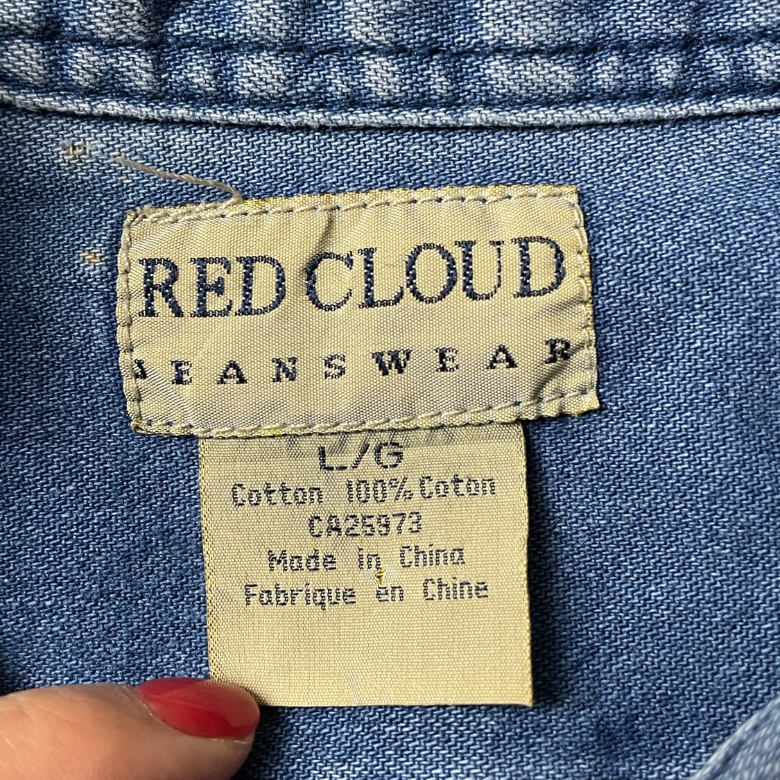 RED CLOUD 레드클라우드 빈티지 코튼 데님 셔츠 A00643 상품이미지10