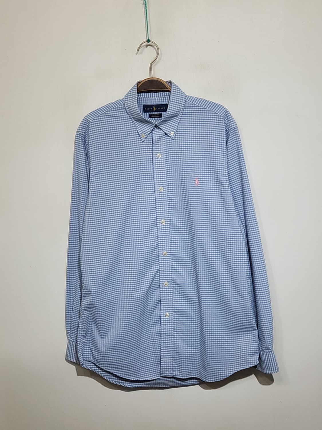 (L) 랄프로렌 폴로 남방 체크 셔츠 로고 캐주얼  상품이미지1