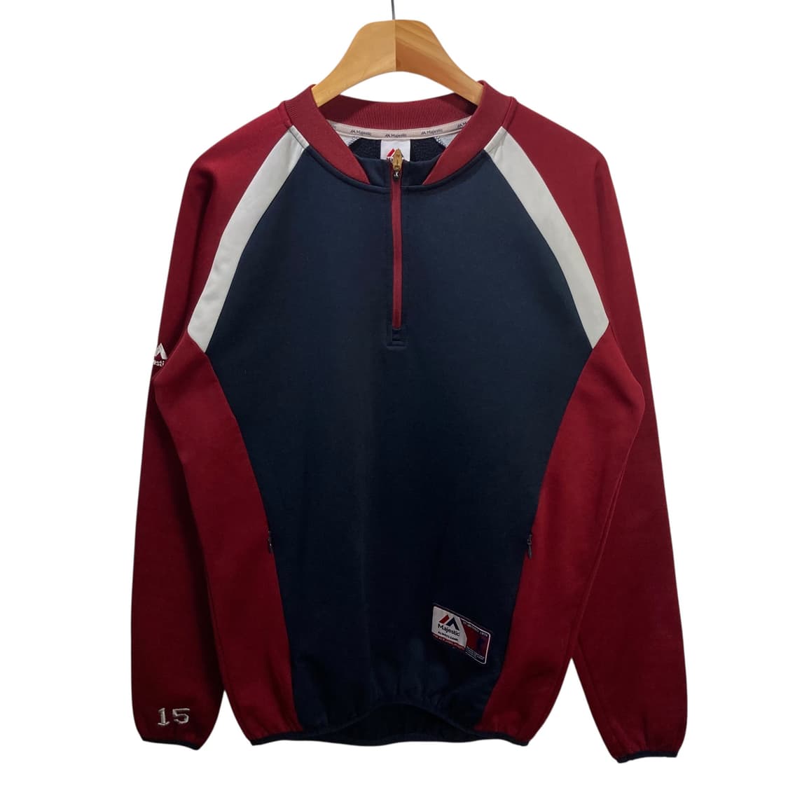 마제스틱 배색 반집업 트랙탑 상품이미지2