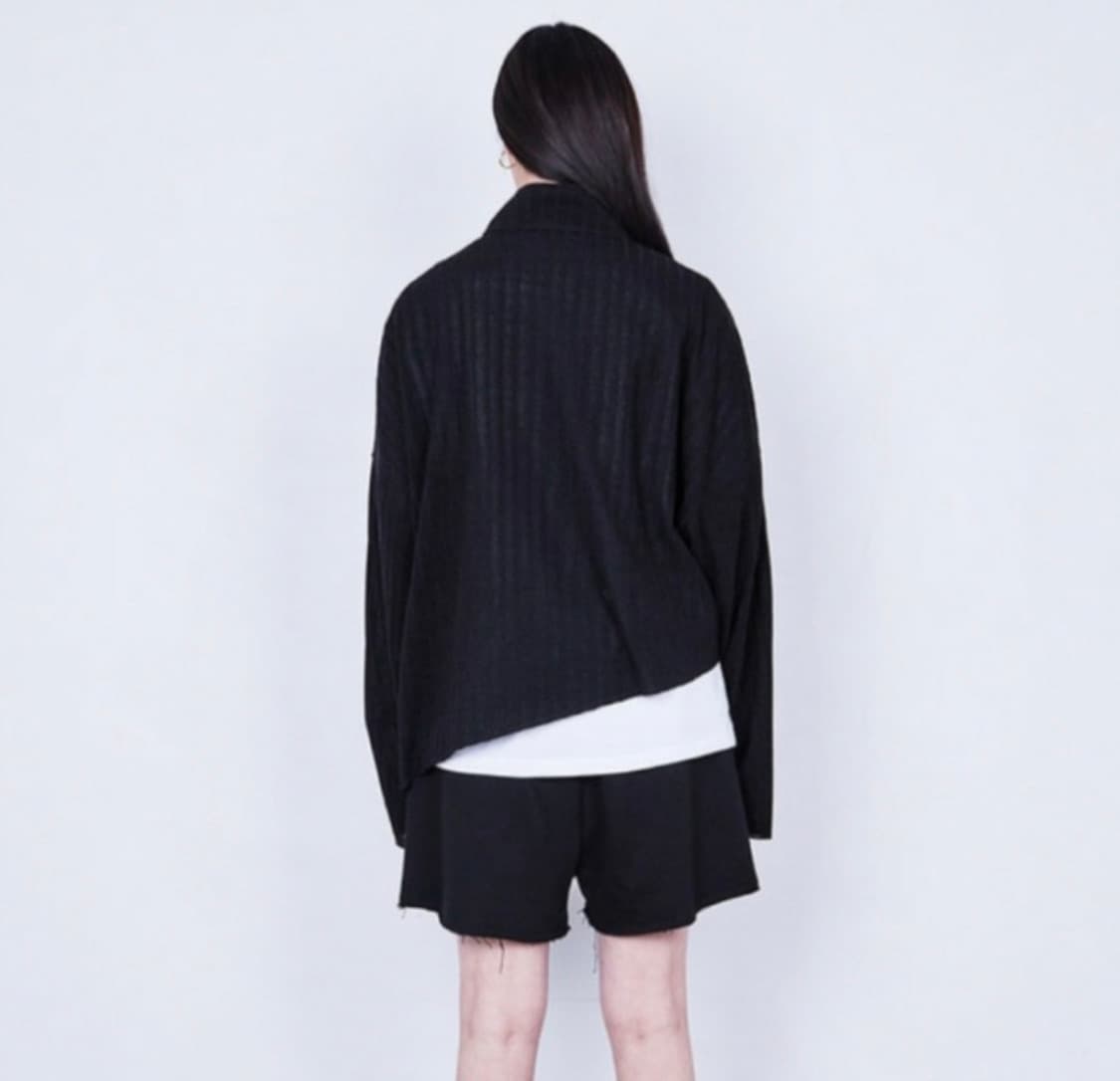 2) 친다운 언발란스 니트 집업 자켓 상품이미지8