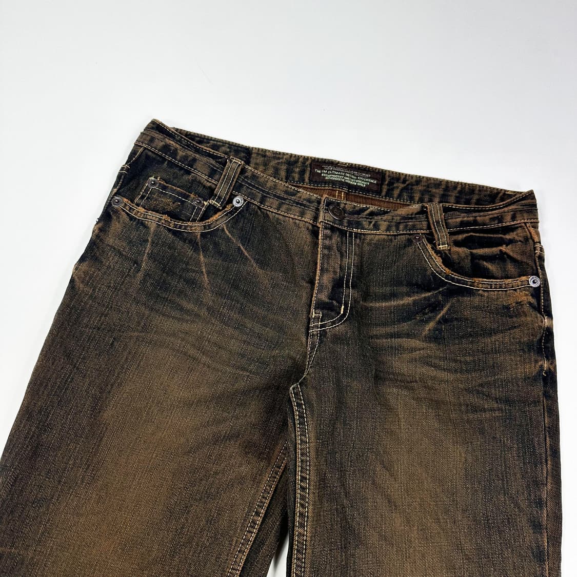 VTG 빈티지 워싱 데미지 데님 팬츠 (32인치) 상품이미지4
