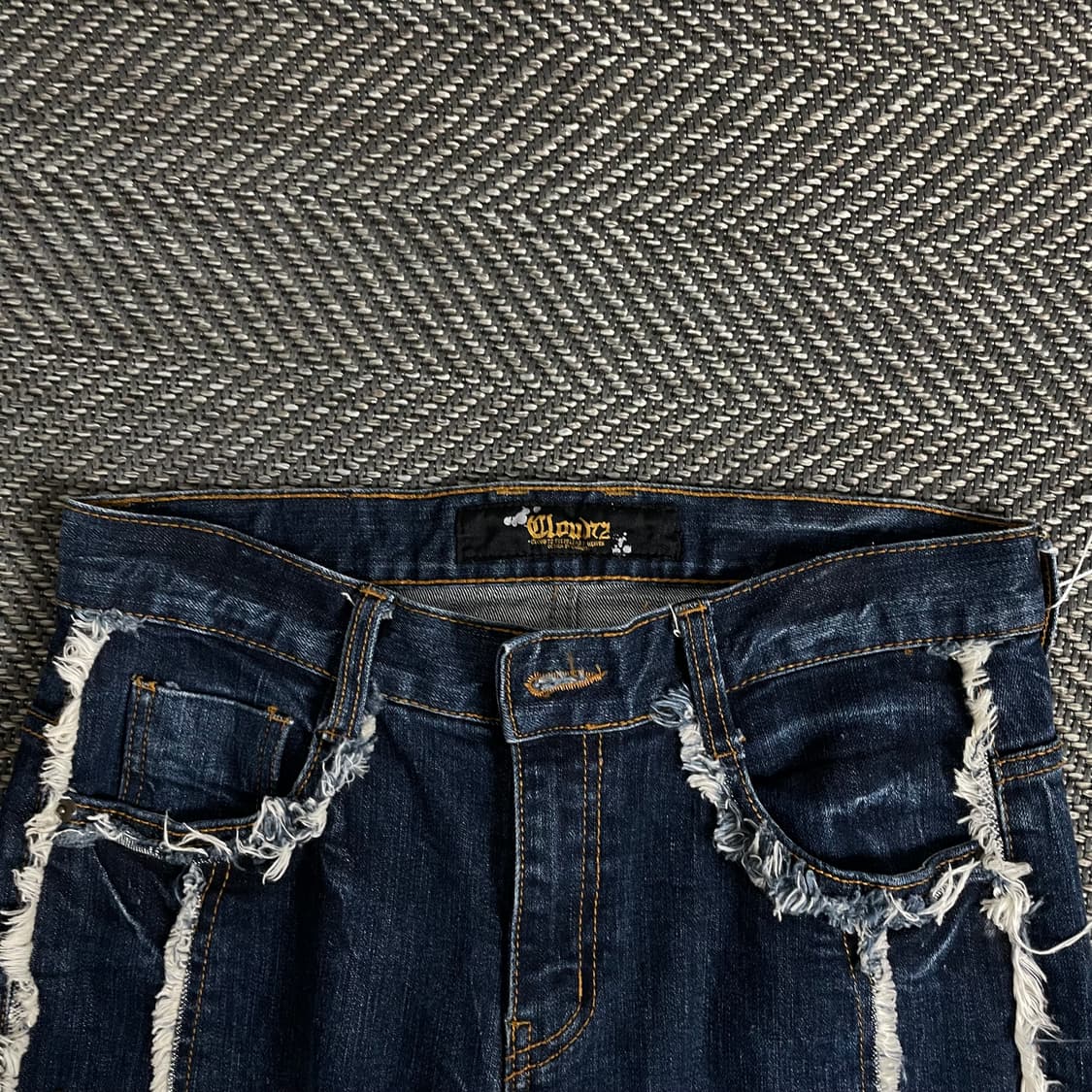 Y2K 빈티지 자수 패치 데님 팬츠o 3072 상품이미지3