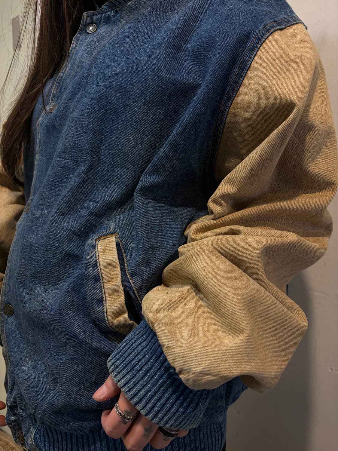 80s vintage denim stadium varsity jk 상품이미지2