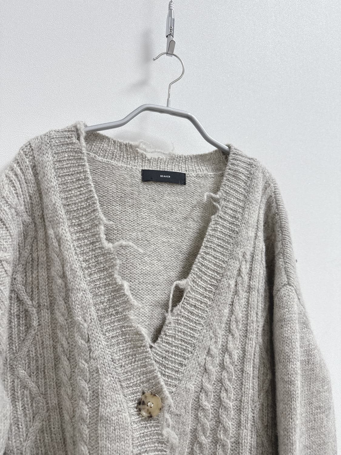 비이커 디스트로이드 루즈핏 울 가디건 상품이미지4