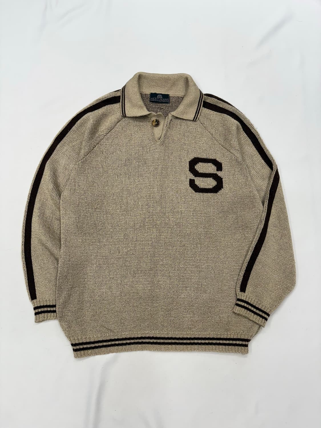 빈티지 클래식 S 레터 카라 니트 Knit 상품이미지3