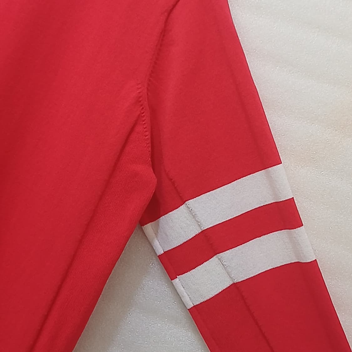 잭바니 골프 봄 가을 브이넥 니트 여성 M 레드 사랑봉봉 상품이미지5