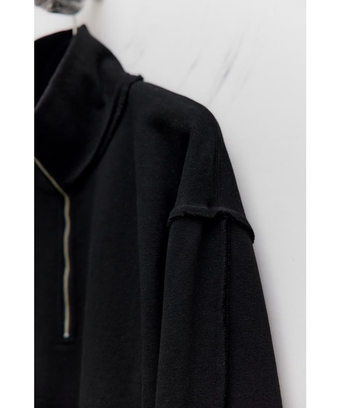 [L] 유스 컷오프 하프집업 스웻셔츠 블랙 youth 상품이미지3