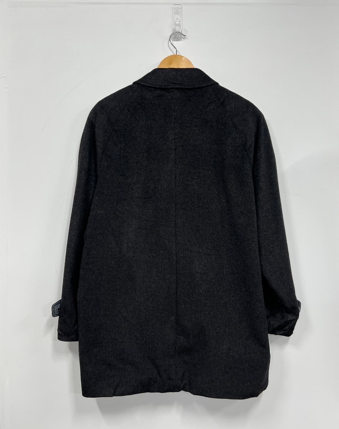 일본 빈티지 캐시미어 블렌드 차콜 발마칸 코트 상품이미지8