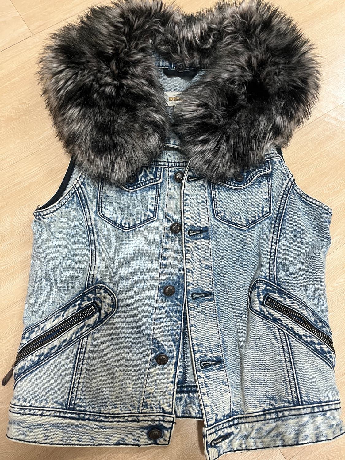 디젤 데님 퍼 조끼 상품이미지2