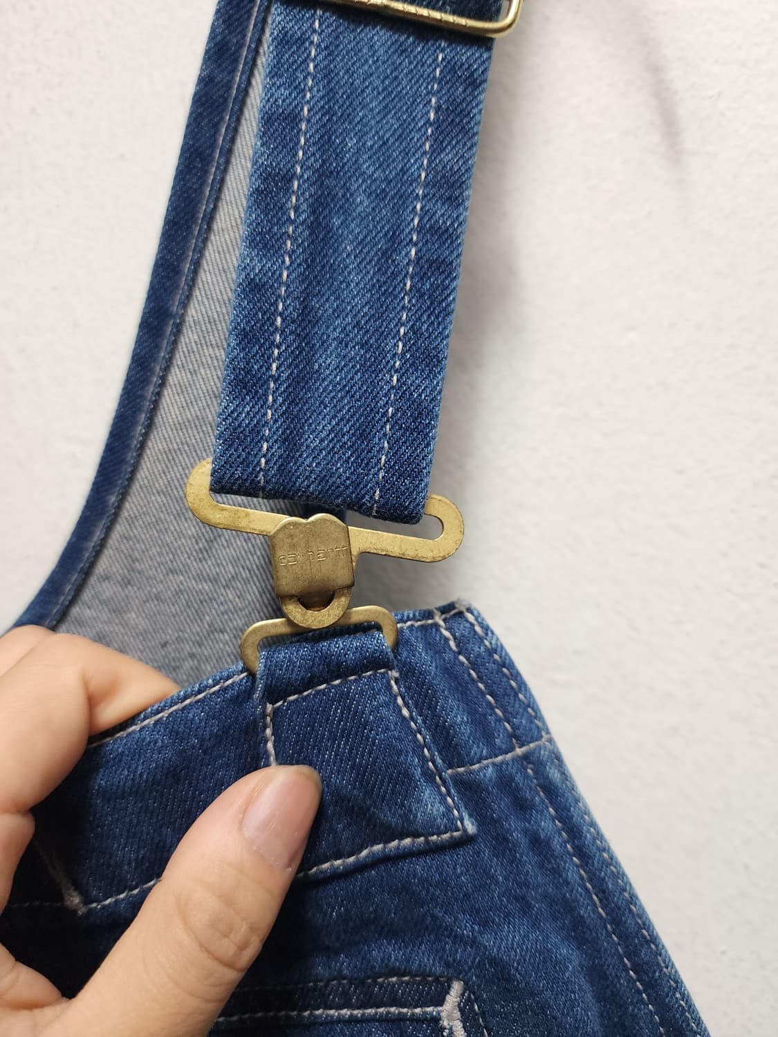 칼하트 데님 오버롤 작업복 멜빵바지 상품이미지5