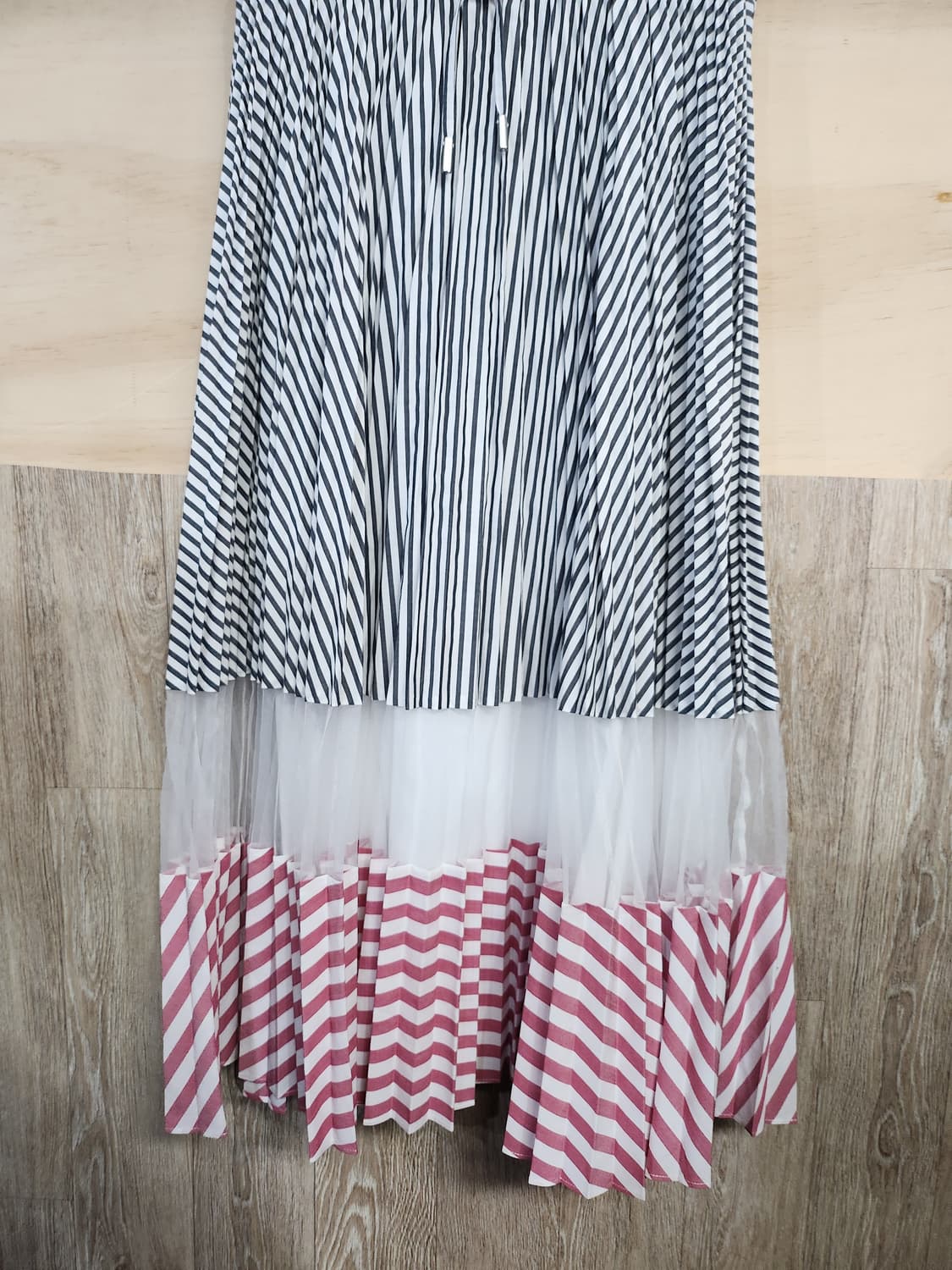 1002) 클럽모나코 셔츠형 스트라이프 롱 원피스 상품이미지3