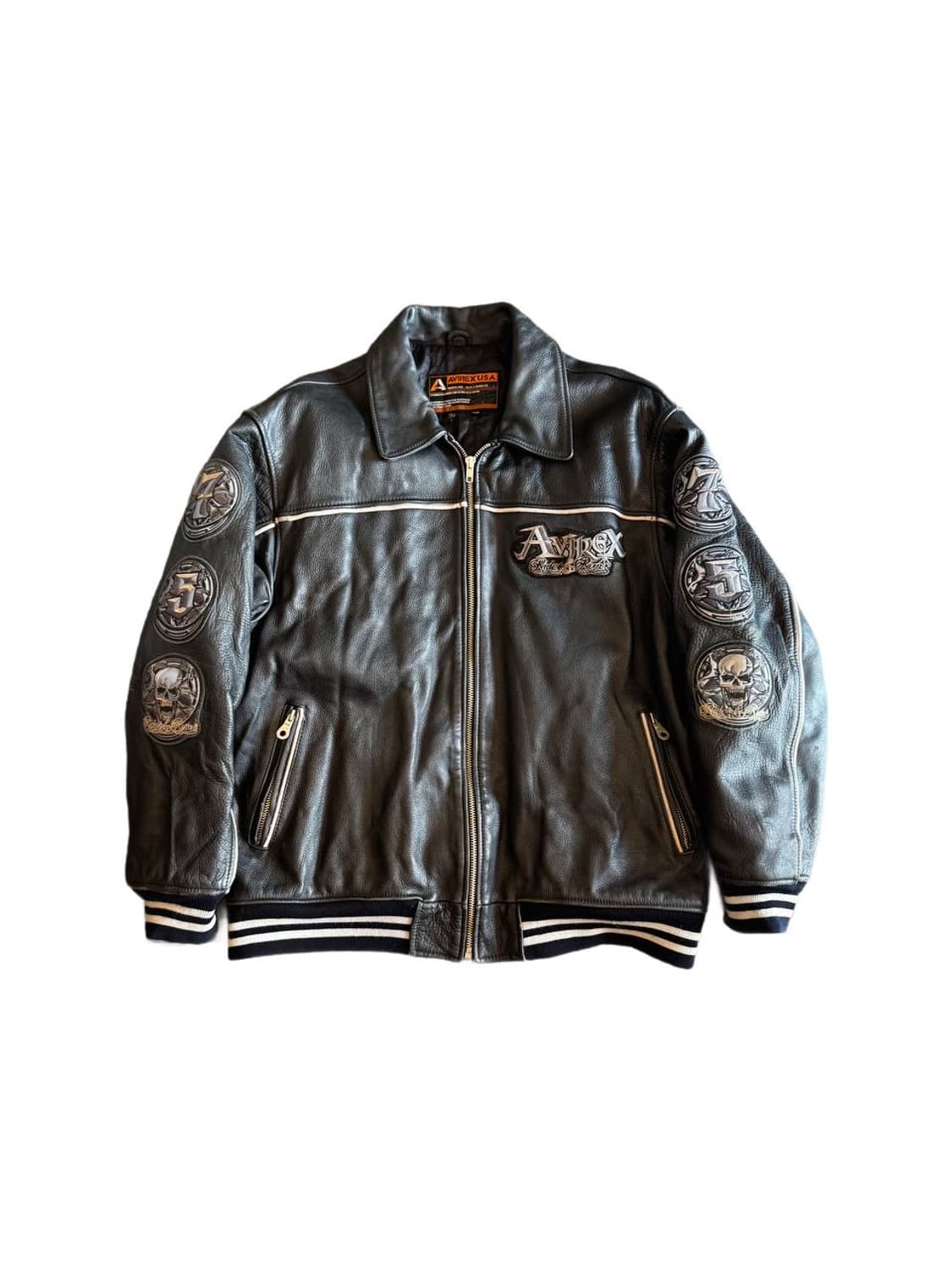 아비렉스 레더 바시티 자켓 상품이미지1