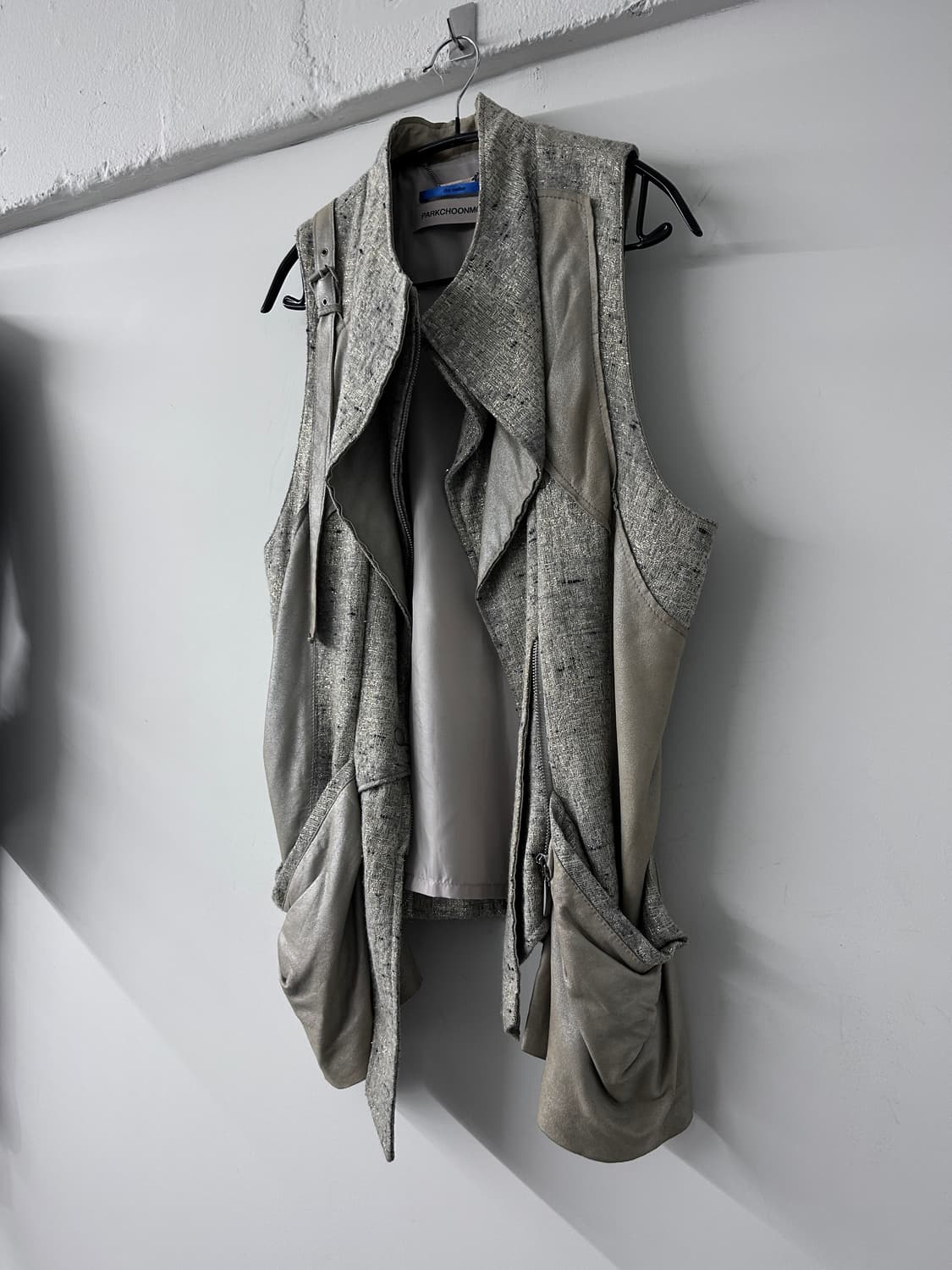 데무 트위드 드레이프 베스트 상품이미지1