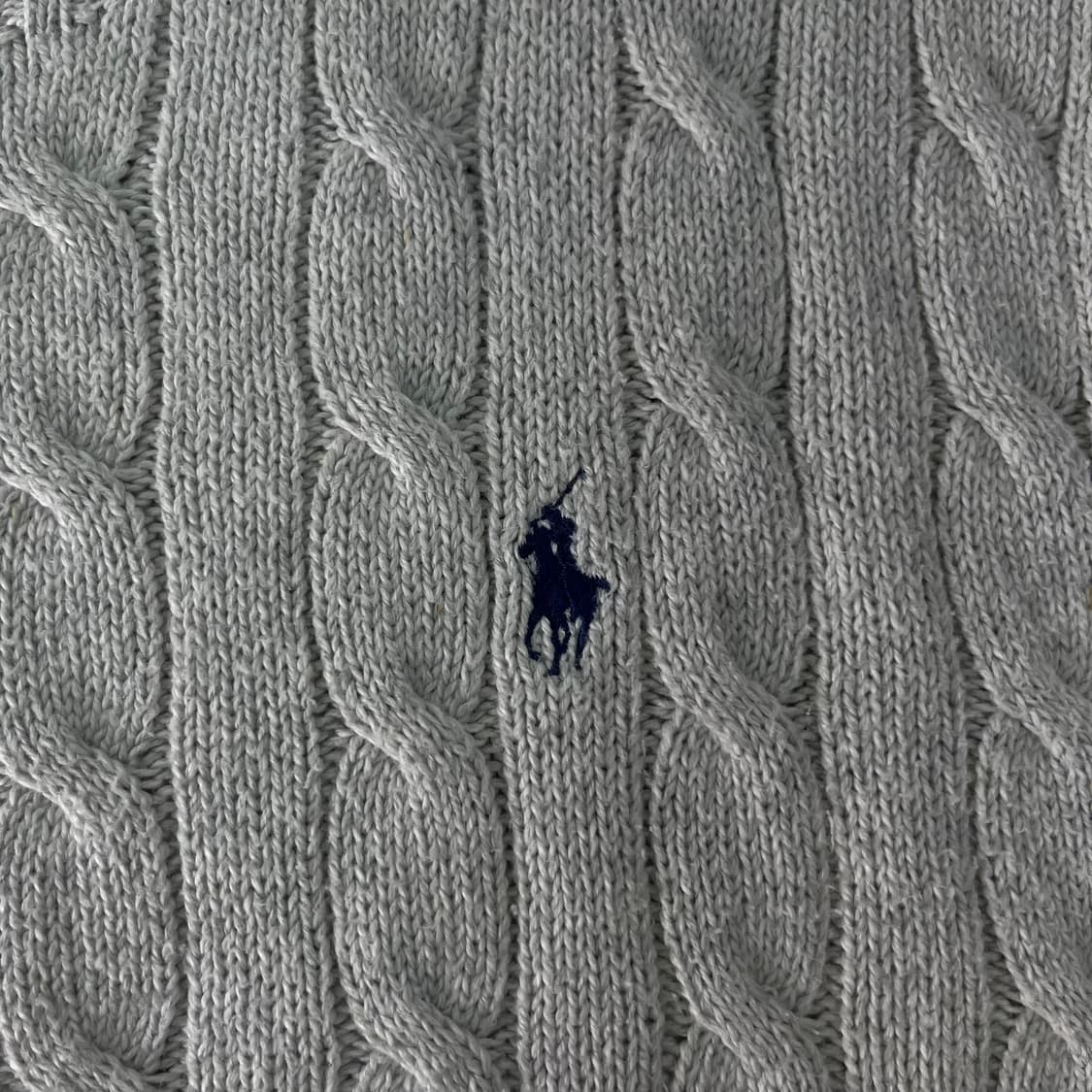 100 폴로랄프로렌 라이트그레이 꽈배기 니트 상품이미지3