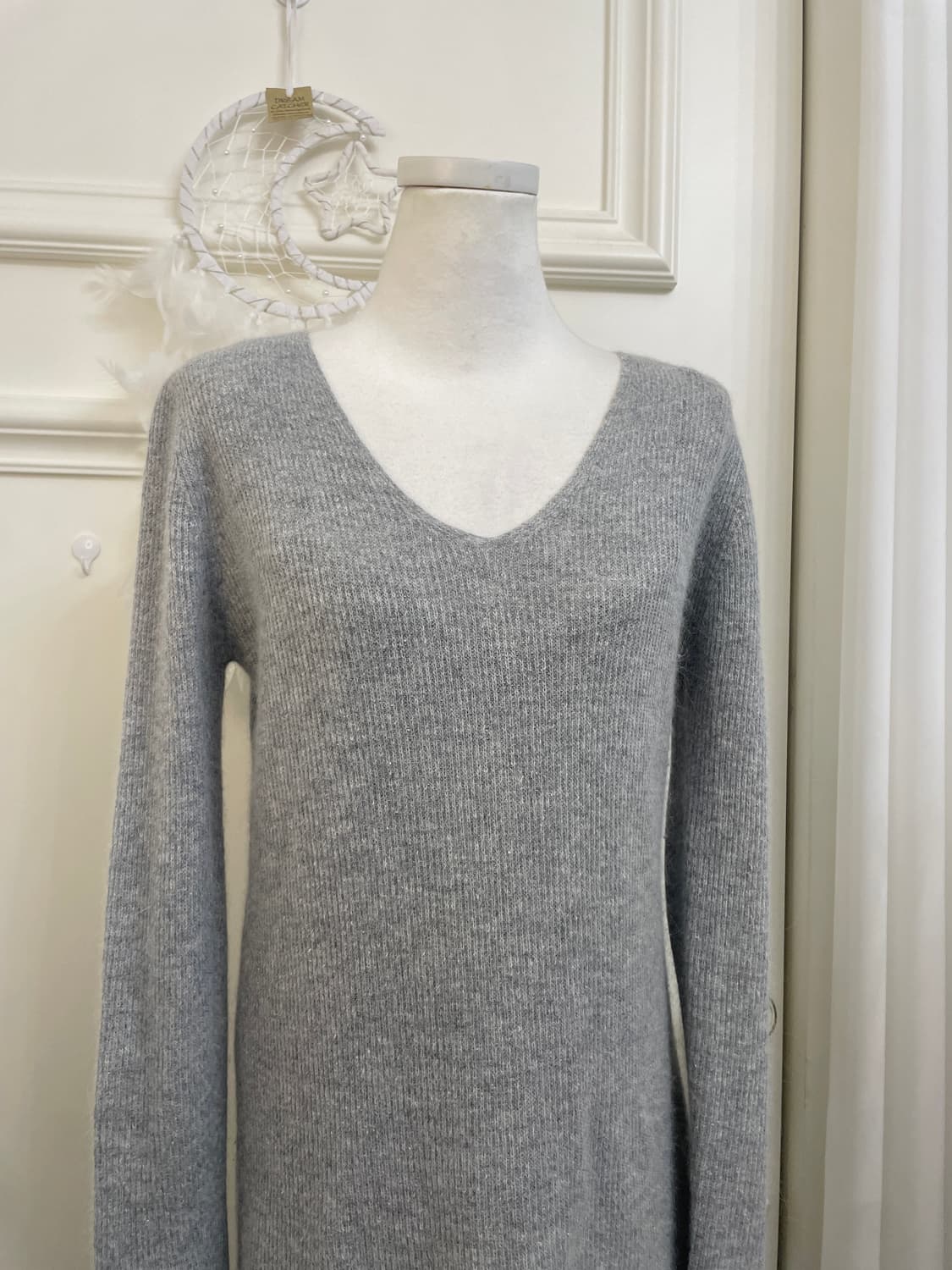 gray angora v-neck slit opc&blackgray le 상품이미지5
