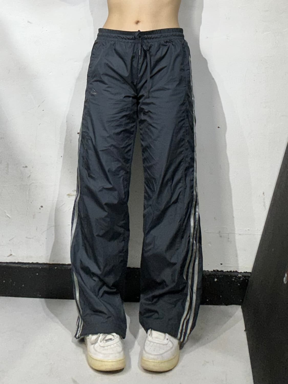 아디다스 차콜 와이드 삼선 트랙 팬츠 추리닝 바지 M 상품이미지2