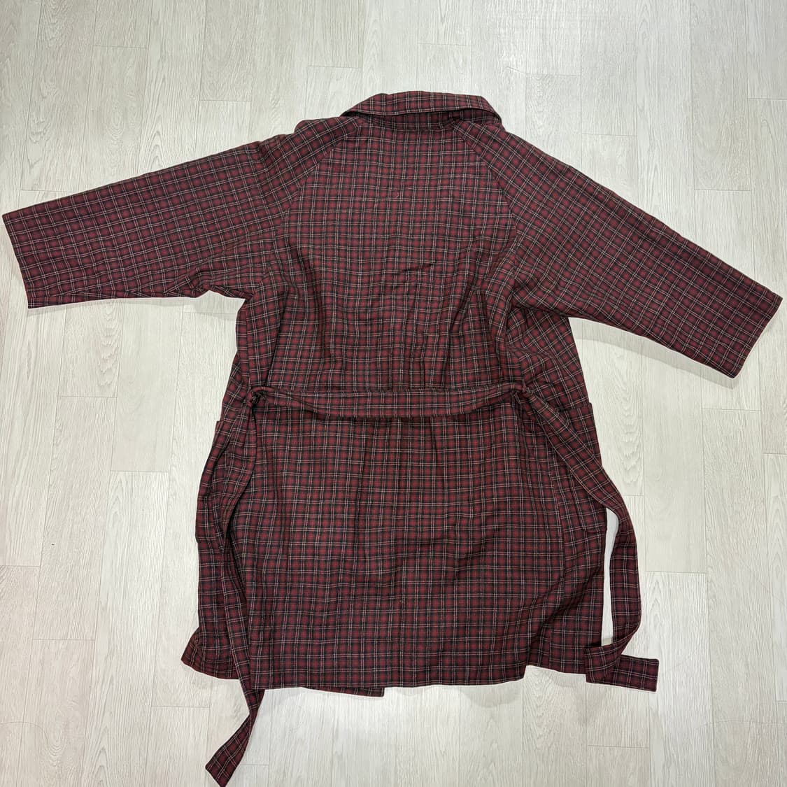 버버리 체크 로브 가운 코트 상품이미지4