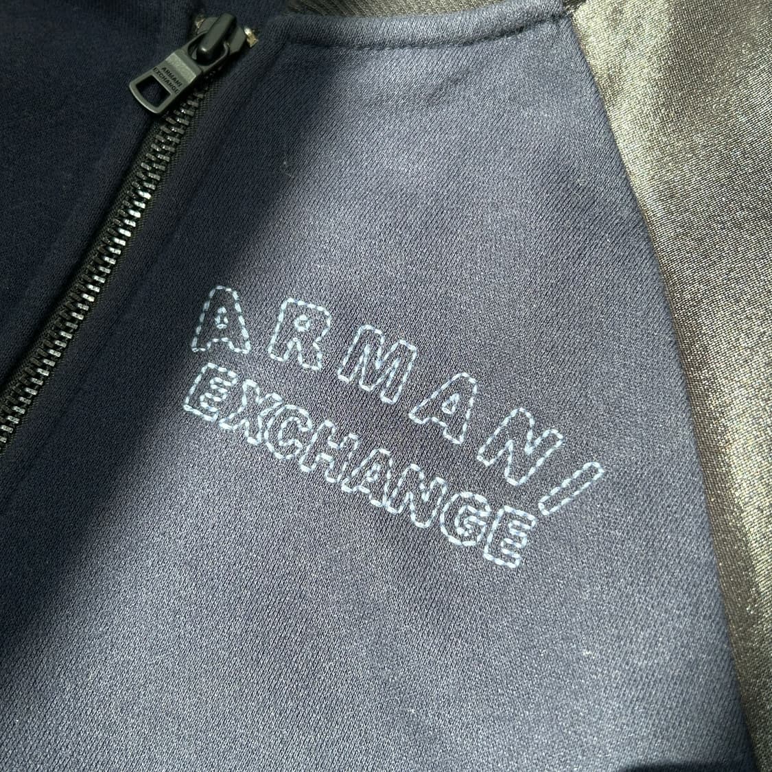 아르마니 익스체인지 네이비 로고 블루종 자켓 상품이미지5