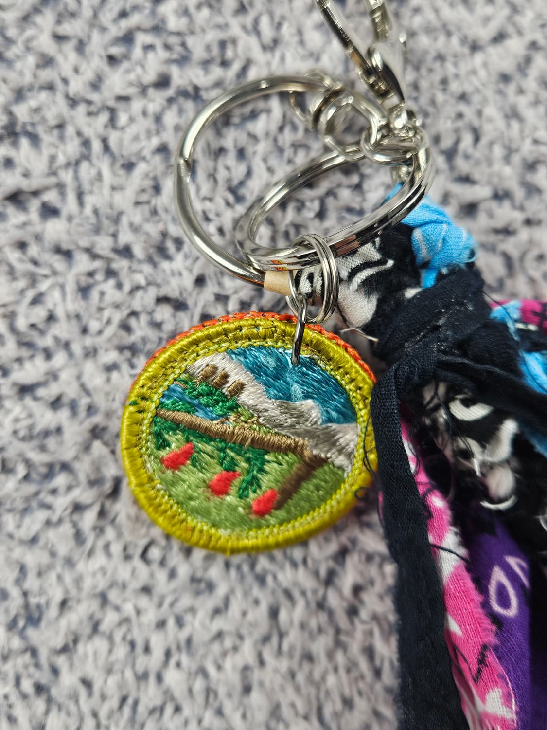 핸드메이드 커스텀 패치 반다나 카라비너 키링 ( OS ) / 10680 상품이미지4