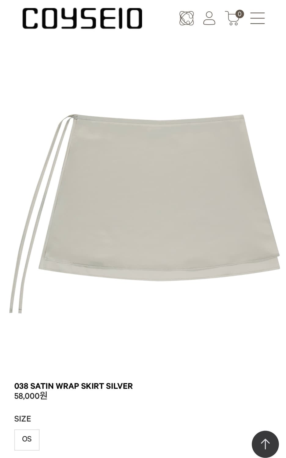 Coyseio 코이세이오 038 새틴 랩 스커트 상품이미지1