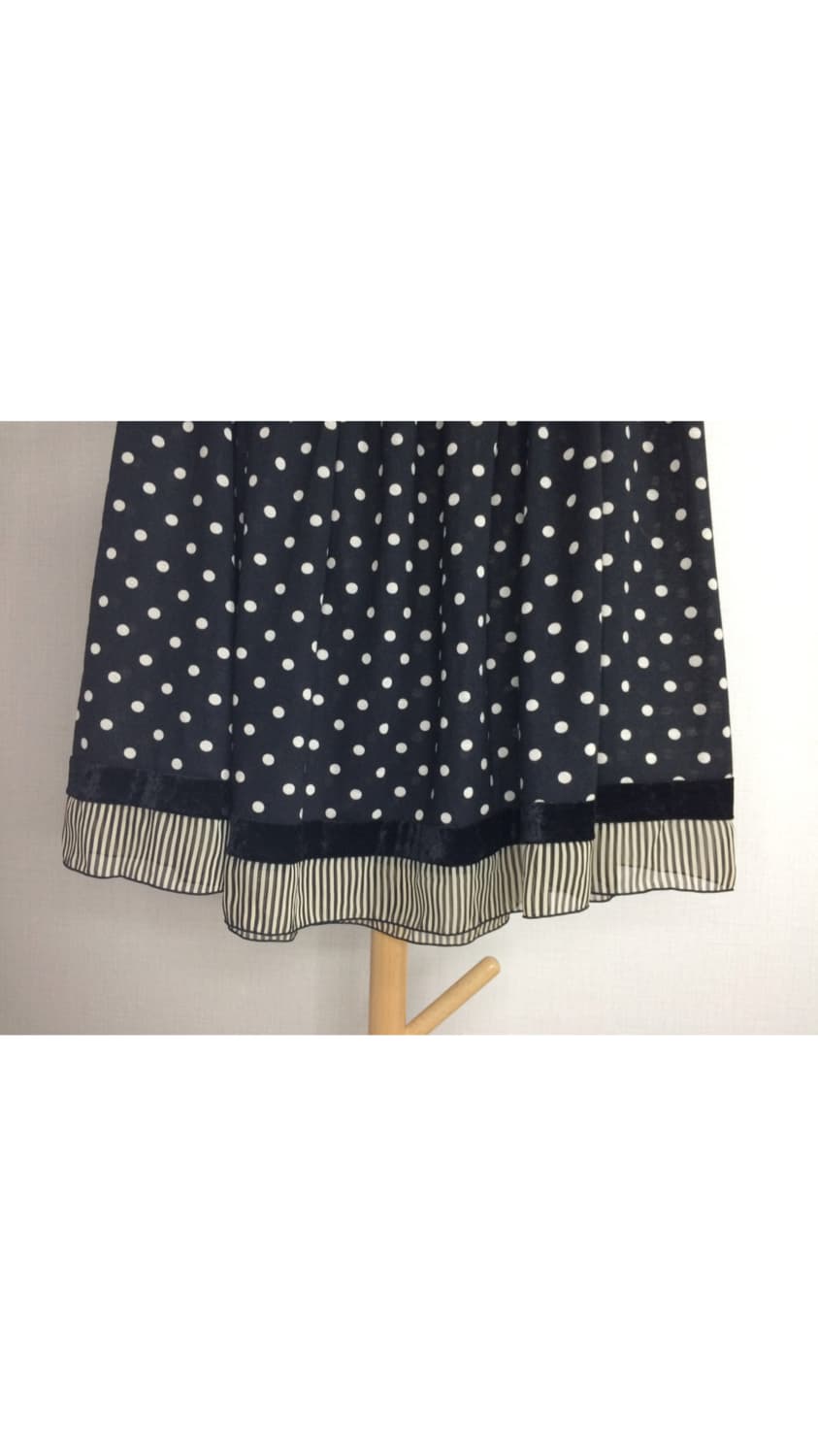 스나오 쿠와하라 블랙 도트 땡땡이 스커트 상품이미지3