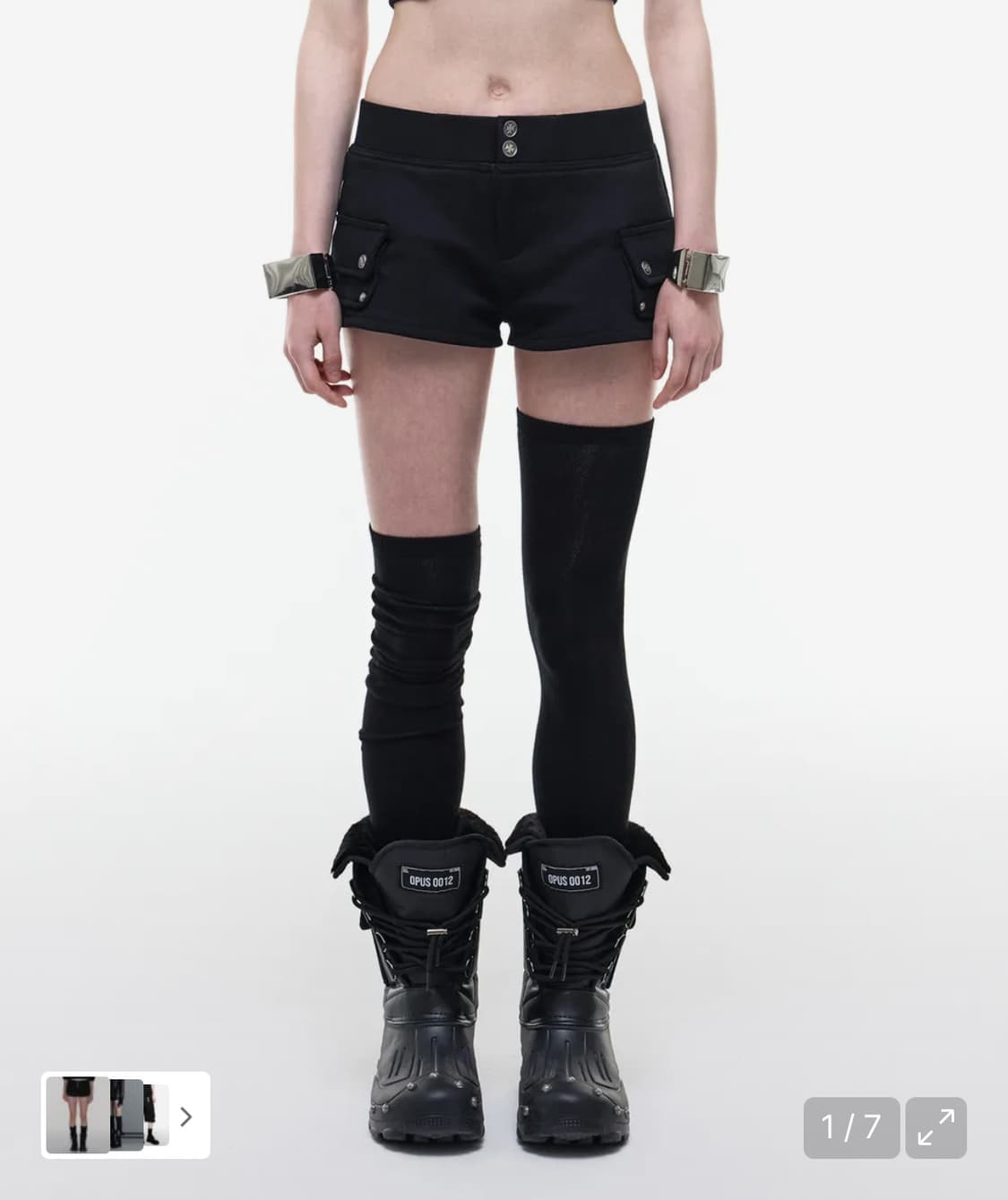 오퍼스0012 마이크로 카고 숏팬츠 블랙 상품이미지1