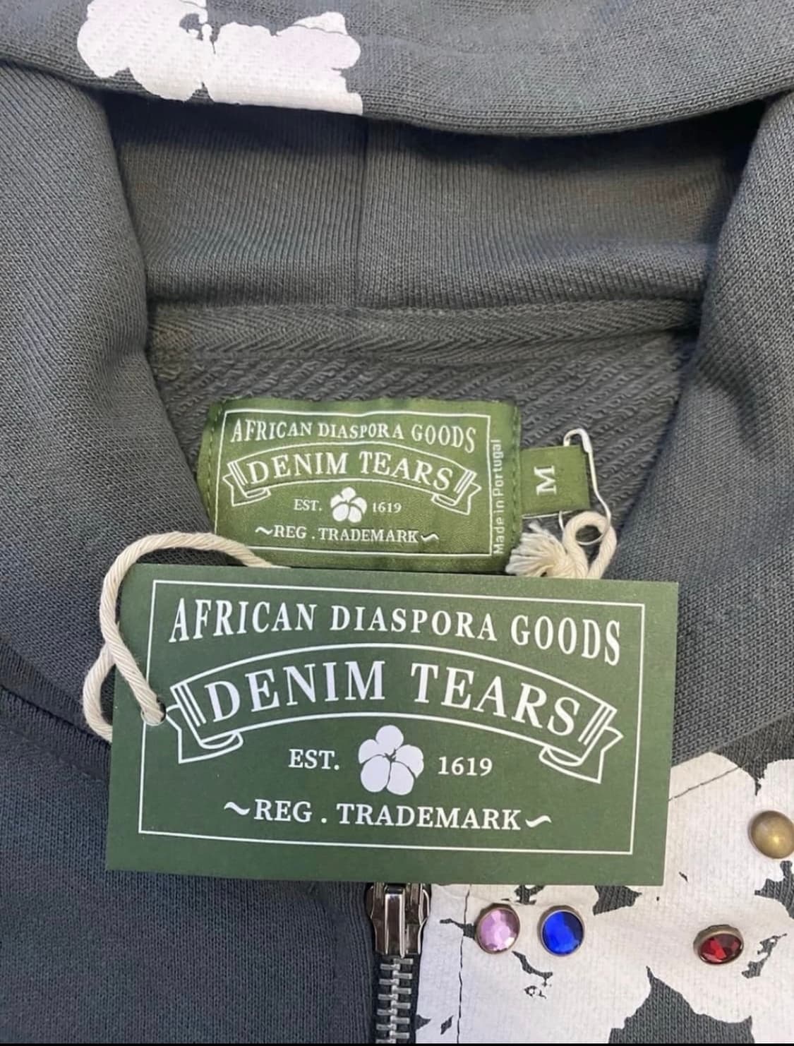 데님티어스 라인스톤 후드집업 m사이즈 상품이미지5